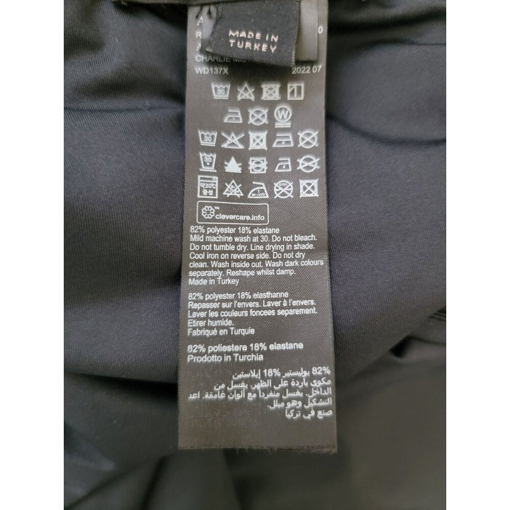 Allsaints CHARLIE Black Spaghetti Strap Midi Dress With Back Slit Sz 8 - Picture 6 of 7